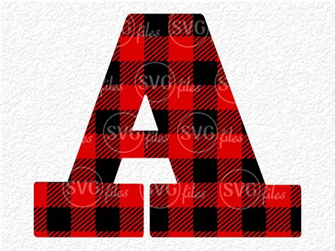 Plaid Letters Svg Plaid Font Svg Plaid Alphabet Svg Etsy