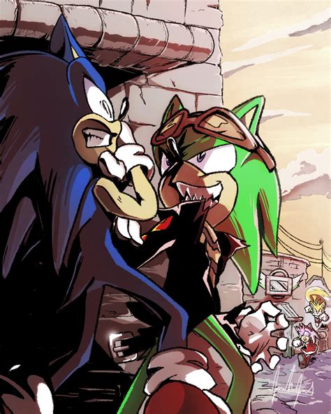 Scourge Vs. Sonic by Sparkbass on DeviantArt