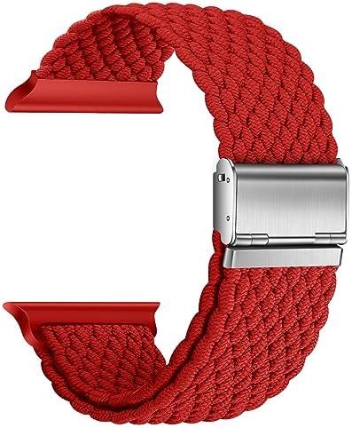 Nepfaivy Bracelet En Nylon Compatible Avec Apple Watch Mm Mm Mm