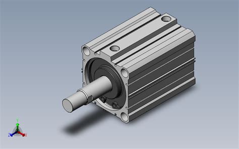 气缸cq2b100 100dm Solidworks 2009 模型图纸下载 懒石网