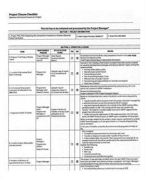 Project Checklist 14 Examples Format How To Create Pdf