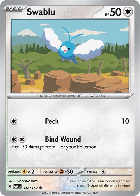 Swablu Paradox Rift Par Pkmncards