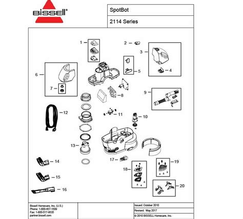 Schematic Parts Book For Bissell Model Spotbot Pet Deluxe