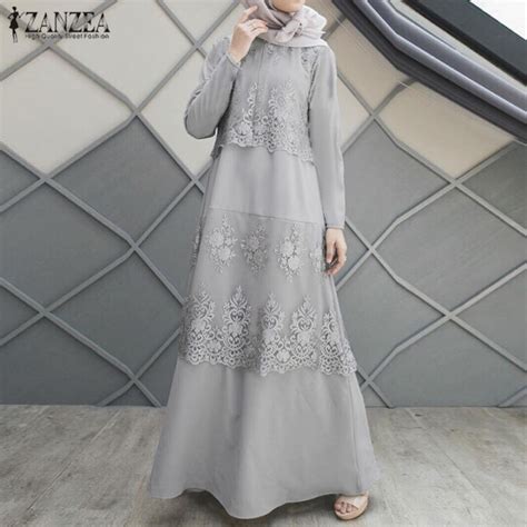 Days Delivery Hijabfab Zanzea Muslimah Womens Muslim Dress Long