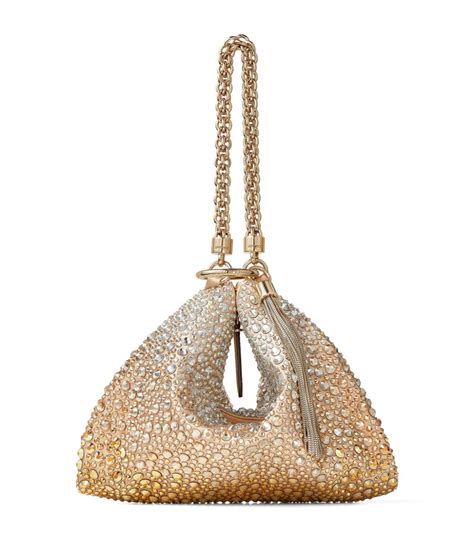 Womens Jimmy Choo Gold Crystal Embellished Callie Clutch Bag Harrods