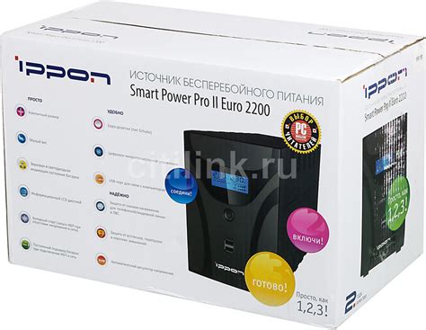 Характеристики ИБП Ippon Smart Power Pro II Euro 2200, 2200ВA [1029746 ...