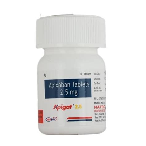 Apigat 5 Mg At Rs 855 Box Apixaban Tablet In Nagpur ID 2851826260088