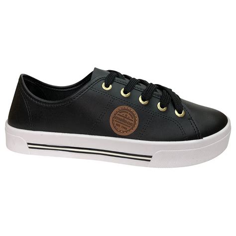 T Nis Feminino Moleca Casual Np Sardenha Neo Preto Stop