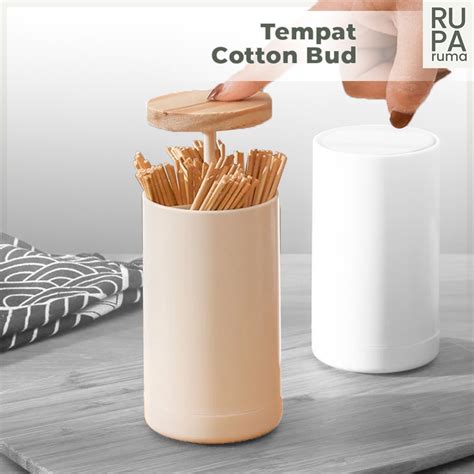 Jual Holder Tusuk Gigi Dan Cotton Bud Otomatis Penyimpanan Toothpick