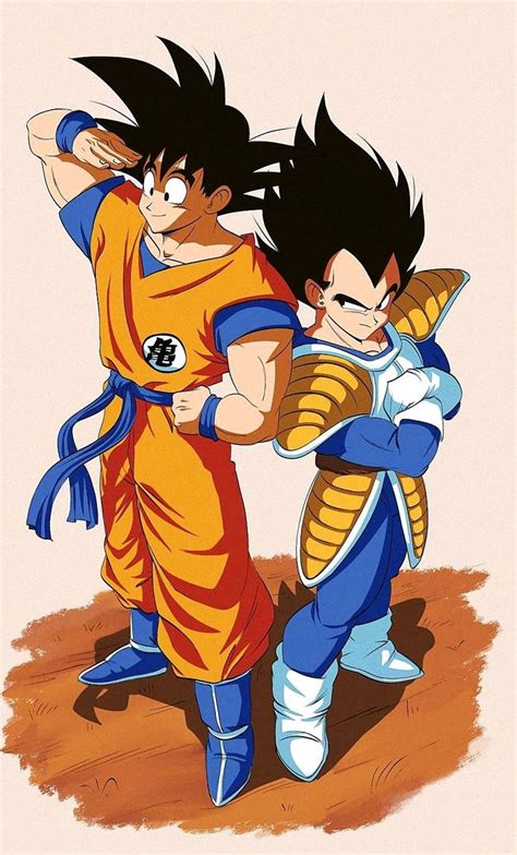 Goku y vegeta dragón ball Z Dragones Personajes de dragon ball