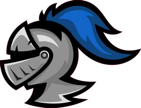 525inx4in Blue Knight Mascot Sticker Vinyl School Mascot Bumper Stickers