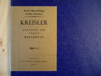 Popsike Colh Kreisler Violin Concerto Beethoven Rare St Uk