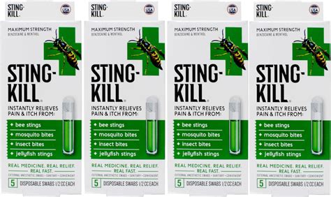 Amazon Sting Kill Swabs Count Health Household