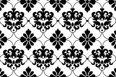 Quatrefoil Stencil Pattern Simple Black And White Vector Premium Ai