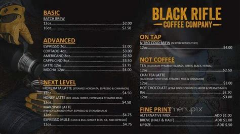 Black Rifle Coffee Menu Jae Lea