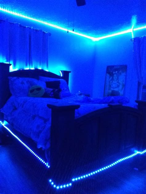 LED LIGHTS ⚡💫 in 2023 | Blue bedroom, Led lighting bedroom, Bedroom lighting