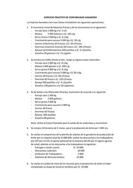 Ejercicio práctico de contabilidad ganadera Ramos Castrejón uDocz