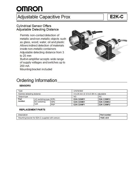 Proximity Sensor Datasheet Pdf