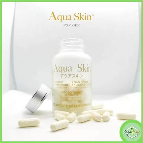 OrgaGenic Aqua Skin Glutathione W Collagen Beauty Supplements Skin