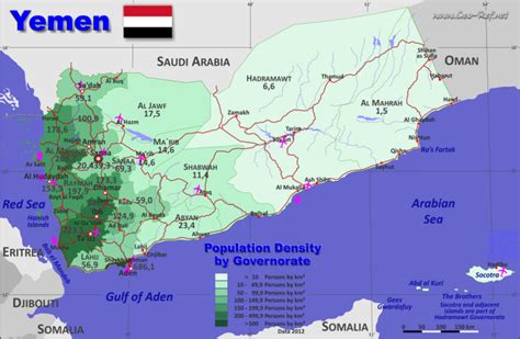 Yemen Country Data Links And Map By Administrative Structure