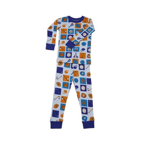 Sports Color Block Organic Cotton Pajamas Pajama Set Cotton Pyjamas