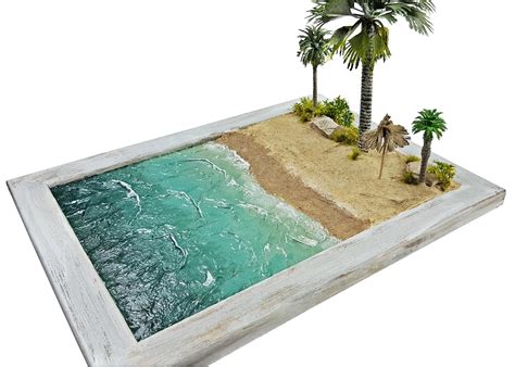 Diorama of tropical beach in 1:87 scale