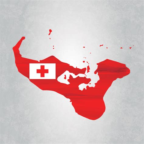 Tonga Map With Flag 4266755 Vector Art At Vecteezy