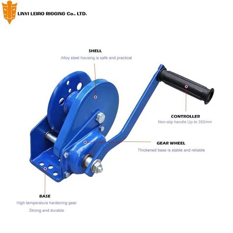 Lbs Two Way Self Locking Hand Winch Brake Winch Pulling Machine