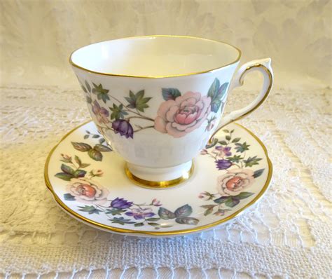 Vintage English Royal Grafton Fine Bone China Footed Tea Cup