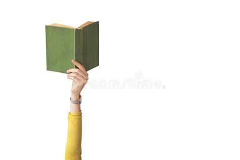 The Hand Holding Book on Isolated Background Stock Image - Image of ...