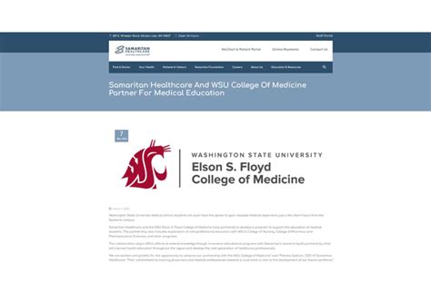 Samaritan Healthcare And The College Of Medicine Partner For Medical