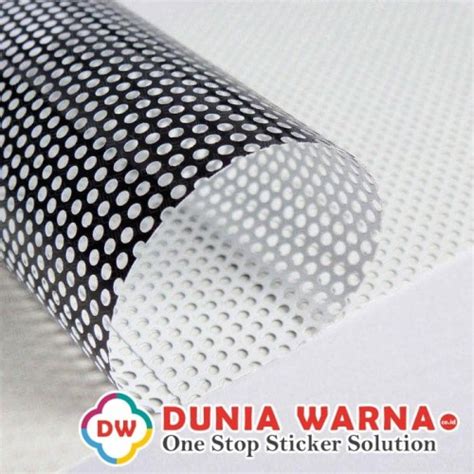 Jual ONE WAY VISION PERFORATED STIKER VINYL PRINT REKLAME KACA 127 CM