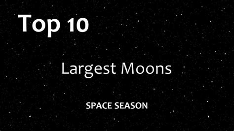 Top 10 Largest Moons Youtube