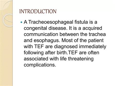 Tracheoesophageal Fistula Ppt