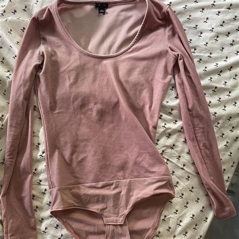 Light Pink Velvet Bodysuit From J Crew Very Ballet Depop