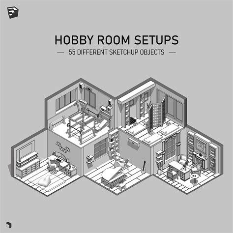 3D Model Hobby Room Setups – Toffu Co