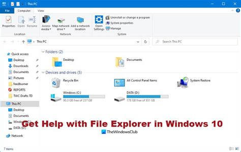 How To Get Help With File Explorer In Windows Thewindowsclub