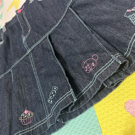 Super Cute Mezzo Piano Pleated Denim Skirt Jp Size Depop