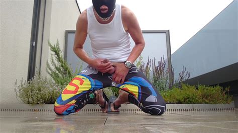 Horny Wank Outdoor In The Rain Wearing Flip Flops Thisvid