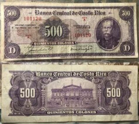 500 Colones Series A Costa Rica Numista