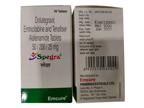 Emcure Spegra 30 Tablets Treatment Hiv At Rs 2650 Unit In New Delhi