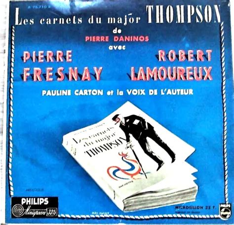 DISQUE VINYLE 33T 25cm Pierre Fresnay Les Carnet Du Major Thomson