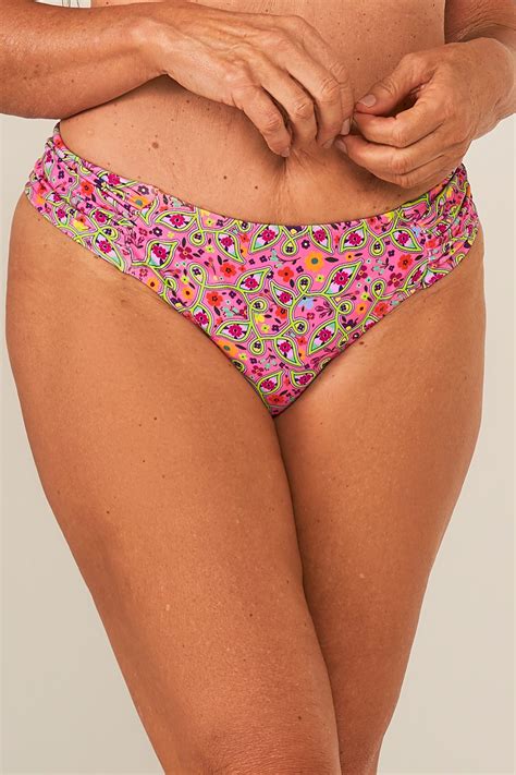 Calcinha De Biquíni Fio Média Liberty Rosa Ilha Bikini