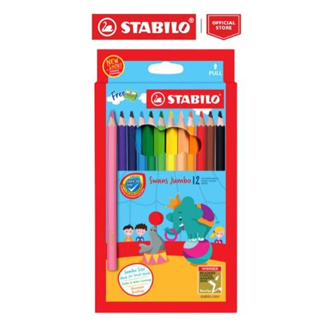 Stabilo Swans Jumbo Color Pencil Set With Jumbo B Pencil Set