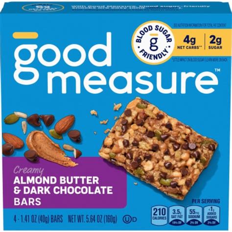 Good Measure™ Creamy Peanut Butter And Dark Chocolate Bars 4 Ct Kroger