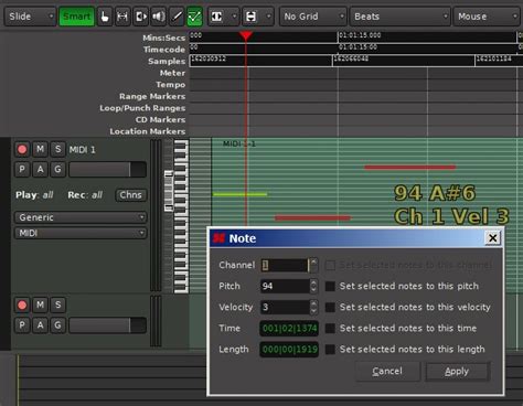 Editing MIDI Notes And Controls Mixbus32C 9