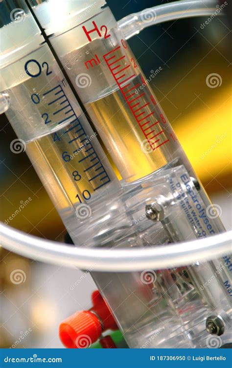 Experimentation in the Laboratory for Hydrogen Production Stock Photo ...