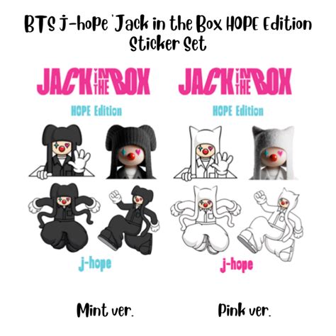 Bts J Hope Jack In The Box Hope Edition Sticker Sheet Bangtan Kpop Solo