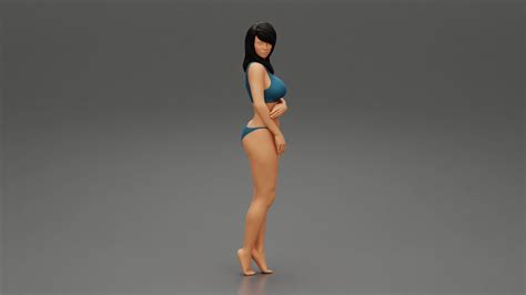 Girl In Bikini Standing 3D Model 3D Printable CGTrader