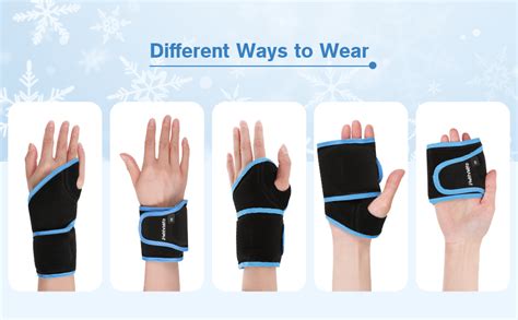 Helthrelife Wrist Ice Pack Wrap For Carpal Tunnel Relief Gel Packs Hot Cold Compress Brace